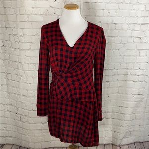 Zara buffalo check dress